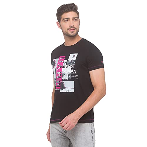 Image of Being Human Bean Green Regular Fit Round Neck Men's T-Shirt Clothing