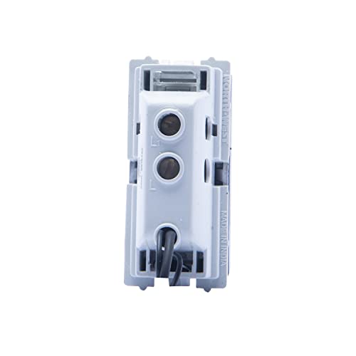 Image of Wipro Northwest Nowa 6A One Way Switch with Indicator, Silver Grey (pack of 20)
