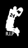 R.I.P. Kobe Basketball Bryant Decal Vinyl Sticker|Cars Trucks Vans Walls Laptop| White|5.5 x 3.3 in|DUC493