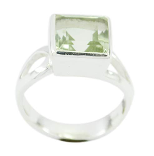 Bague améthyste verte argent 925, le cadeau d'anniversaire idéal