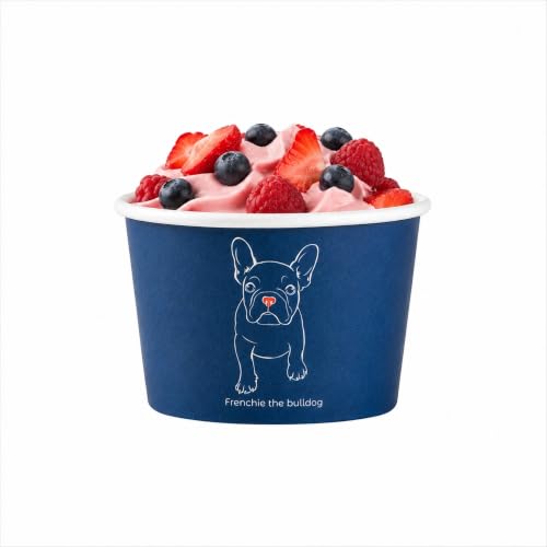 Image of Restaurantware Coppetta 4-Ounce Dessert Cups, 200 Disposable Ice Cream Cups - Lids Sold Separately, Heavy-Duty, Frenchie Paper Frozen Yogurt Bowls, For Hot And Cold Foods