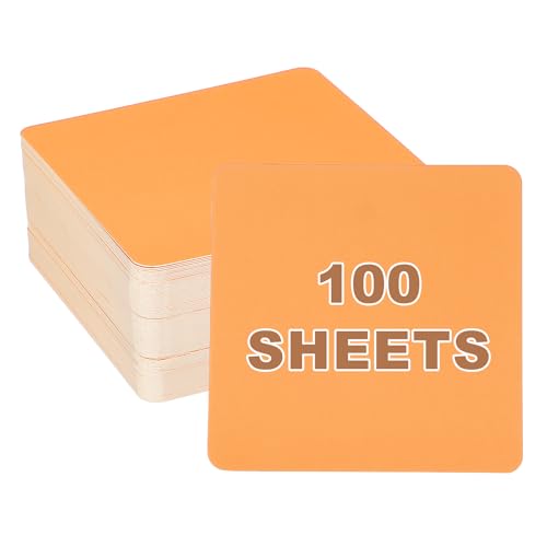 Papier cartonné orange carré pour activités manuelles en famille et scrapbooking