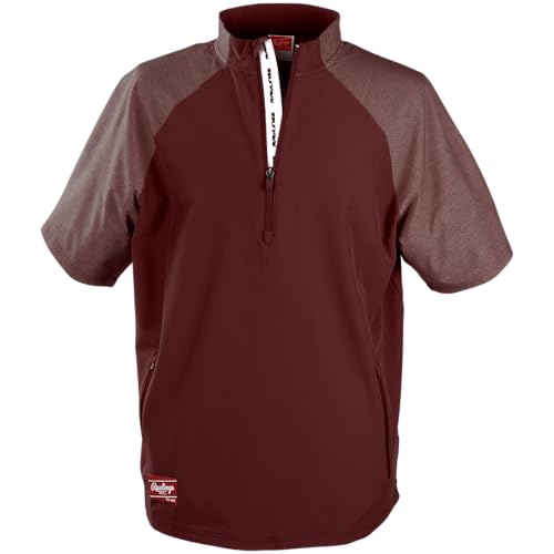 Image of Rawlings | Boy's Colorsync Short Sleeve Cage Jacket | Athletic Training Apparel | Youth Sizes | Multiple Colors