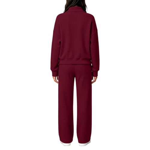eoeioa Waffle Lounge Set Women Two Piece Comfort Fall Work Outfits 2026 - image 3
