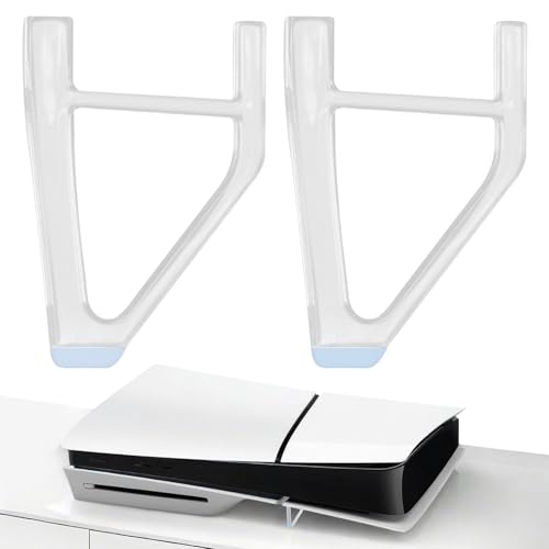Ps5 Horizontaler Ständer,Ps5 Slim Standfuß Einfache Kühlfüße Mit Rutschfestem Gummi Horizontale Platzierung Halterung Halter Für Ps5 Slim Konsole Flacher Ständer Kompatibel Mit Ps5 Slim Horizontal-2st