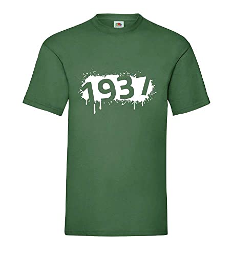 T-shirt 1937 homme vert bouteille grande taille XXXL premium