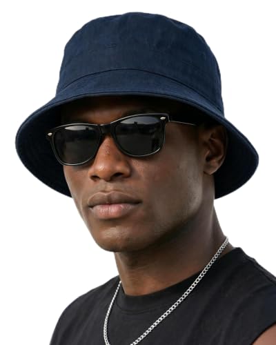 QEUOYSS Cotton Vintage Bucket Hat