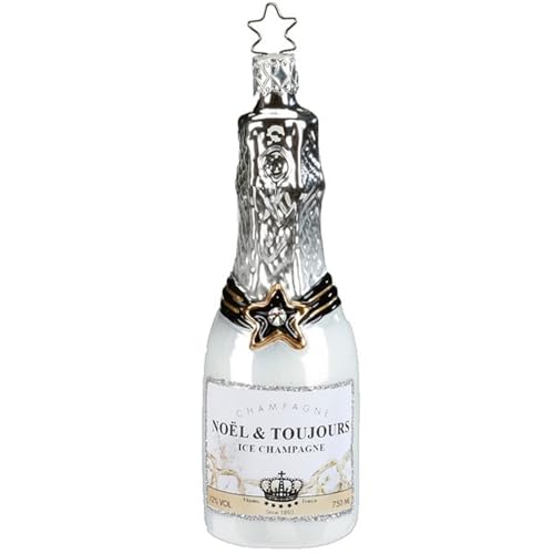 Inge-glas - Christbaumschmuck - Baumschmuck - Ice Champagner - Größe 12,5 cm - mundgeblasen