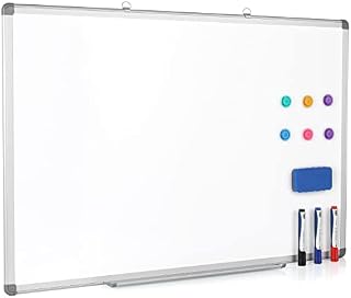 GRANDMA SHARK Whiteboard, Magnetic White board, Drywipe Whiteboards with Aluminium Frame, for kids/office/home working (600 × 900 mm)