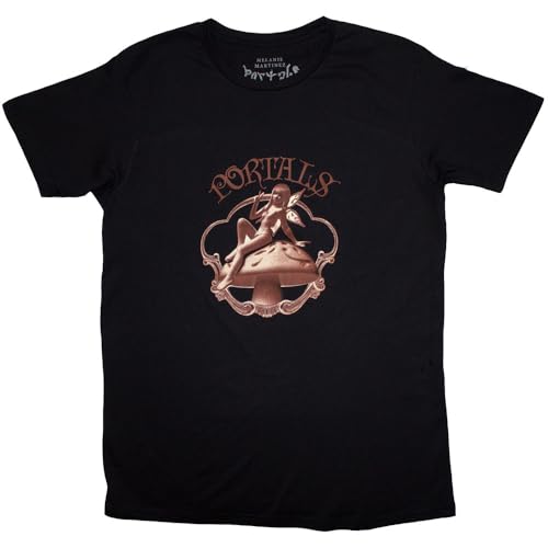 Rock Off officially licensed products Melanie Martinez T-shirt noir « Fée assise », Noir/blanc, S