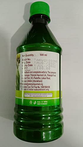 Image of Patanjali Amla Aloevera Juice with Wheat Grass 500 ML - Pack of 2