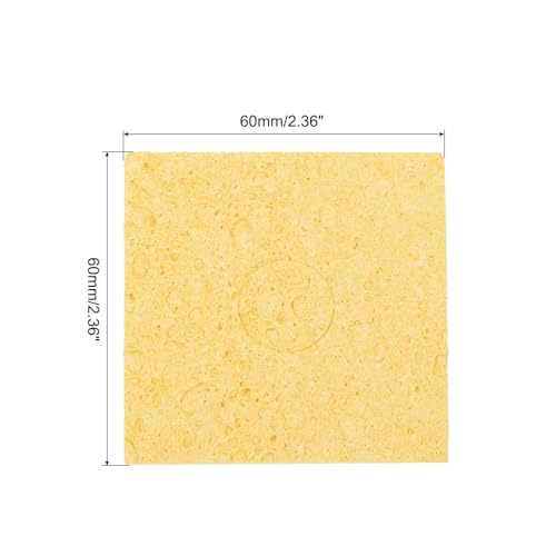 Image of MECCANIXITY 15PCS Soldering Sponge 60 x 60mm Square with Holes Deep Cleaning Pad Welding Tip Iron Replacement for Cleaning Soldering Iron 1mm Natural Thickness 6mm Water Absorption Thickness