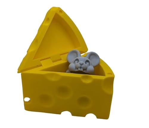 3D Menagerie 3D Printed Articulated Mouse with Cheese Box (Light
