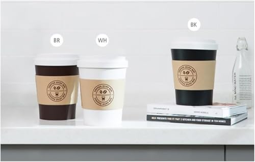 Image of Litem Coffee Cup Shape Trash Waste Dust Bin | White