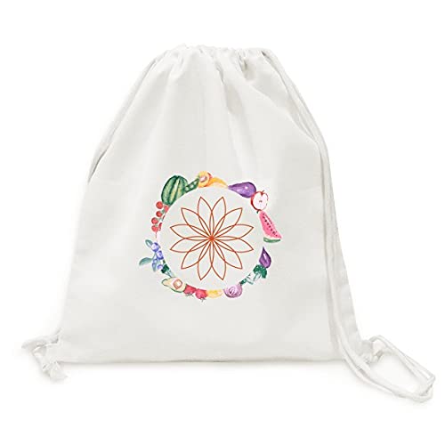 Sac en tissu pliable à sangle à motif fleurs pour fruits et légumes