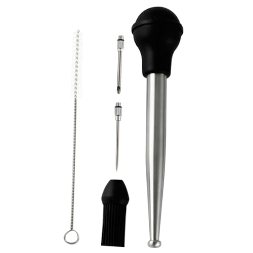 Garneck Stainless Turkey Baster Brush for Cooking Baster for Barbecue Food Grade Sauce for Outdoor Bbq Party