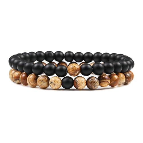 Bracelets de relation en cristal véritable et pierres naturelles tissées de 7mm