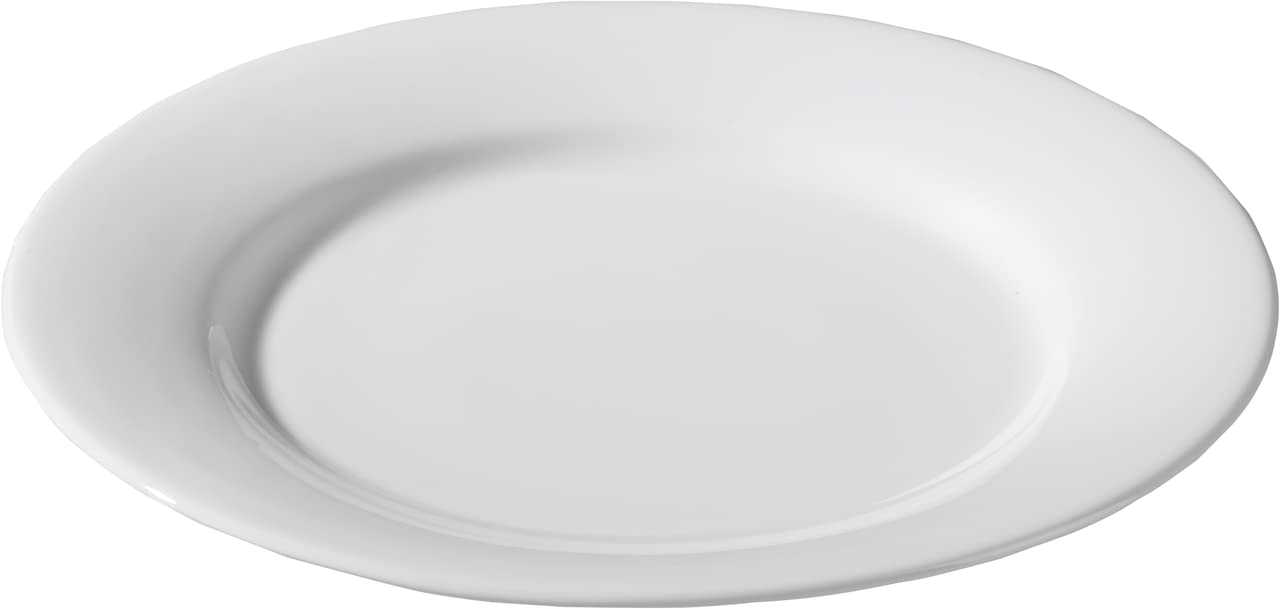 METRO Professional Piatto piano Caterer, porcellana di alta qualità, Ø 24 cm, 6 unità, resiste a temperature fino a 220°C, lavabile in lavastoviglie, bianco, ideale per gastronomia