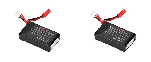 HobbyFlip Li-Po Battery 7.4V 850mAh 25C 2S 2 Cell Power Pack Rodeo 110-Z-21 Compatible with Walkera 2 Pack