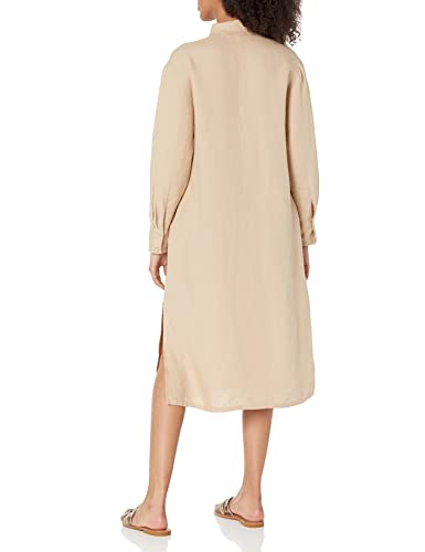 The Drop Women's Fiona Relaxed Linen Midi Shirt Dress2