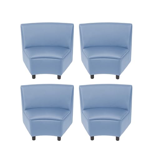 Image of FDP Kid Comfort Collective Modular Wedge Chairs, 4-Pack - Powder Blue