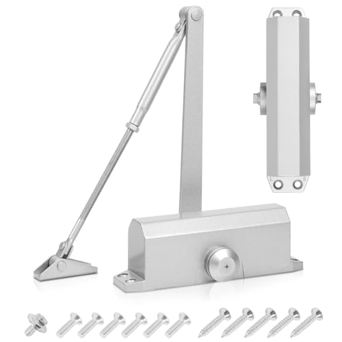 Cestbella Automatic Spring Door Closer Commercial Door Closing Safety Spring Gate Closure Quiet Self-Closing Hydraulic Gate Closer with Adjustable Speed Residential Hydraulic Stopper for 45-60kg