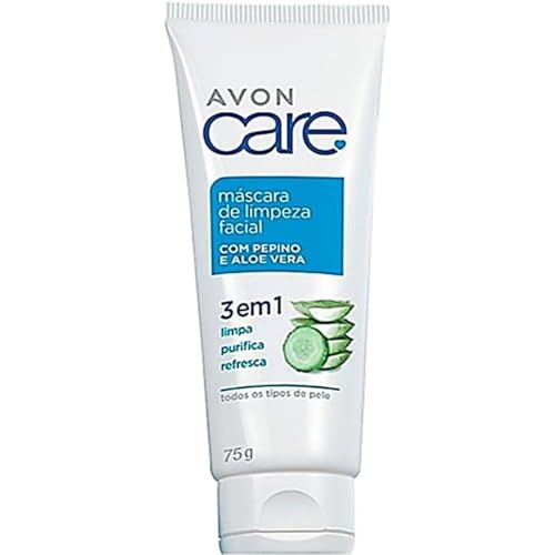 Avon Care Máscara de Limpeza Facial 3 em 1 com Pepino e Aloe Vera, 75g