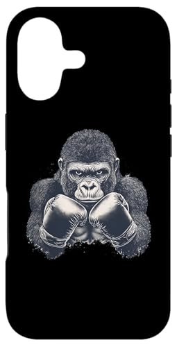 ボクシングと格闘技 ボクシンググローブ付きゴリラ スマホケース iPhone 17 用