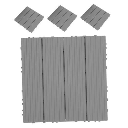 DIYEAH 4pezzi Piastrelle Autobloccanti Per Terrazze in Plastica Piastrelle Per Pavimenti Esterni Decorative Lastre Per Terrazze Patio Pavimentazione Per Esterni Tappeto in Plastica Per