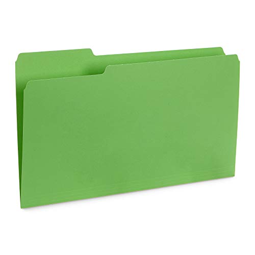 Blue Summit Supplies Green Legal File Folders, 1/3 Cut Tab, Legal Size, Great For Organizing And Easy File Storage, 100 Per Box #TOP3