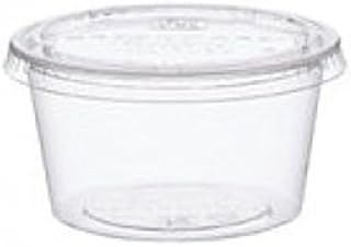 1000 x Majestic Round 4oz Clear Plastic Deli Sauce Food Containers Tubs for Takeaway& Storage with Lids