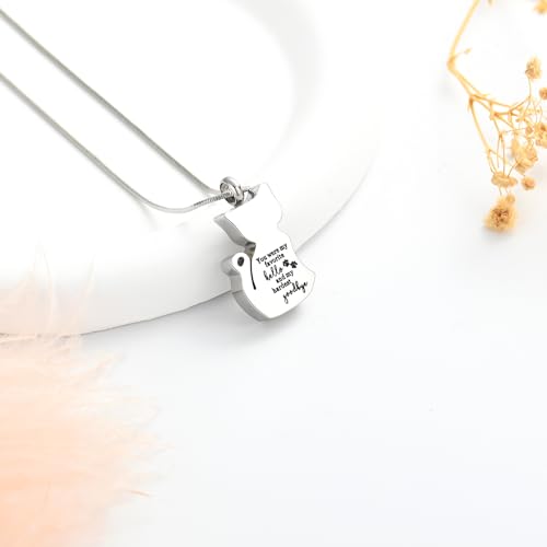 zeqingjw Cat Cremation Jewelry Urn Necklace for Ashes for Pet,Funeral Ashes Keepsake Urn Necklace Pendant Memorial Jewellery3