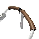 Kinderwagen Griff Abdeckung, 2 Stück PU Leder Universal Staubdicht Kinderwagen Armlehne Schutzhülle, Griffschutz Rollstühle Buggys Zubehör