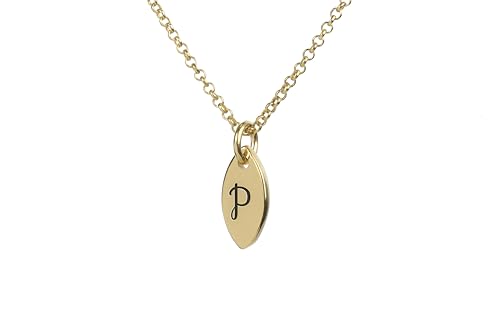 Collier avec lettre personnalisée et pendentif marquise pour femme