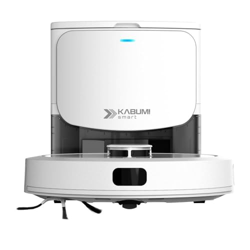 Robô Aspirador KaBuM! Smart 900 Branco Controle via App Recipiente Auto Limpante G7 Dispensador de P