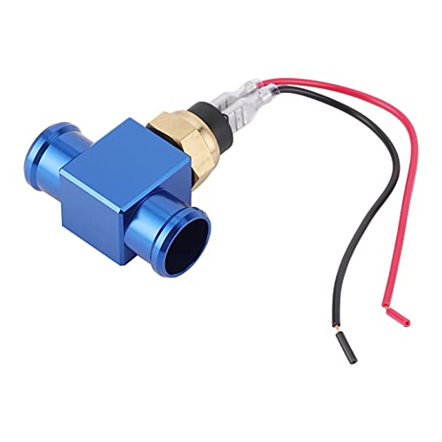 Termostato Interruptor de Temperatura del Agua Sensor de Temperatura del Ventilador del Refrigerante del Radiador para Motocicleta ATV Vehículo Todoterreno Kit de Interruptor del Sensor de(Azul) Cover