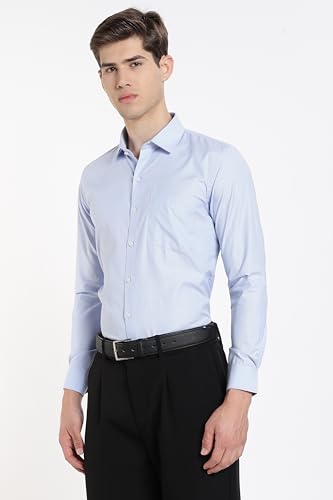 Image of Men's Solid Formal Shirt | Premium Cotton Rich Full Sleeves Shirt | Comfort Fit Office Wear Shirt with Single Chest Pocket | Stylish Casual & Formal Shirt for Men
