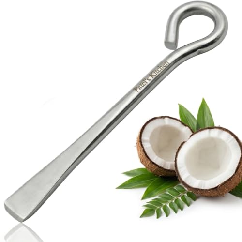 Image of PATEL'S KITCHEN Stainless Steel Coconut Slicer, Coconut Cutter, Core Pit Remover /Coconut Remover, Coconut Skin Peeler (Standard, 1, Piece)