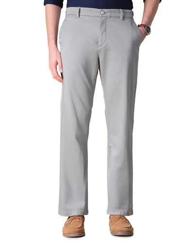 Image of U.S. Polo ASSN. Textured Men's Casual Trousers - Straight Fit Chino Pants for Office & Regular Wear