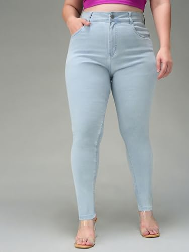 Image of Miss Chase A+ Women's Bootcut High Rise Regular Length Stretchable Denim Jeans