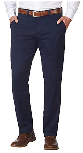 Tommy Hilfiger Mens Tailored Fit Chino Pants (34x30, Captains Navy)
