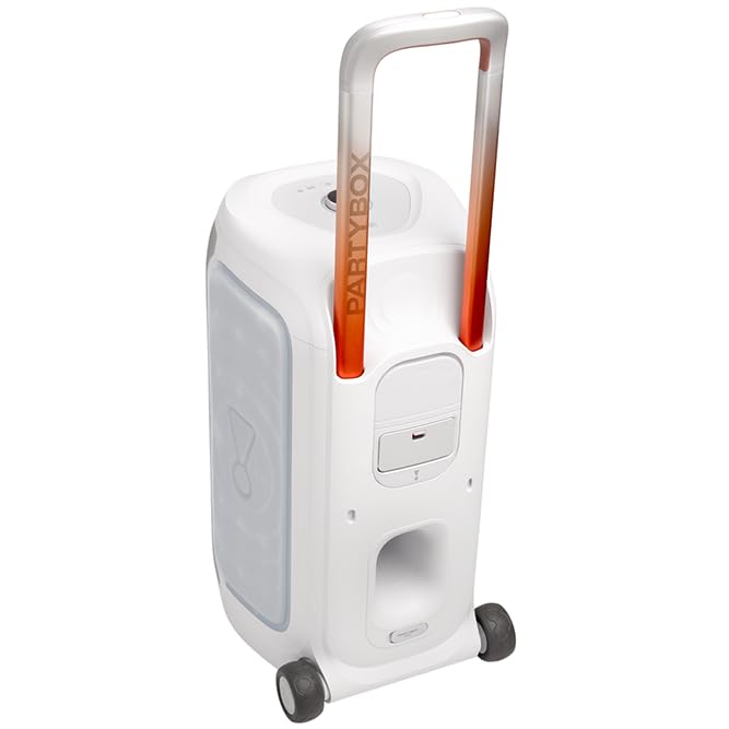 Image of JBL PartyBox 330 Portable Party Speaker Bundle with Wireless Microphone System (White)