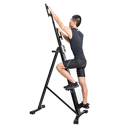 Image of Folding Vertical Climber Exercise Cardio Workout Machine Stair Stepper for Home Gym Fitness with LCD Monitor Max Capacity 150KG Efficency