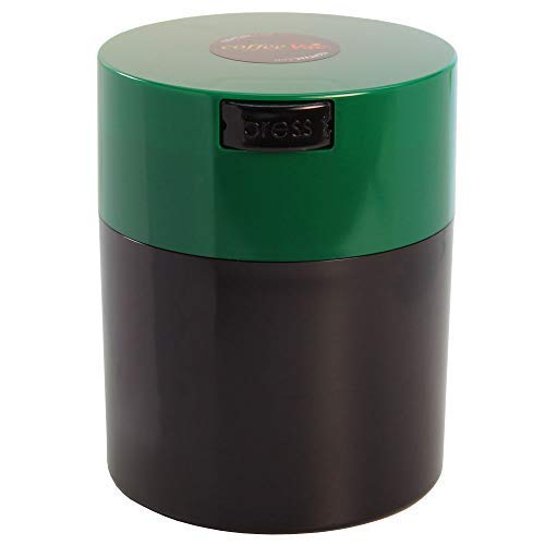 COFFEEVACMulti-Use Vacuum Seal Portable Storage airtight Container, 1/2-Pound, Green/Black