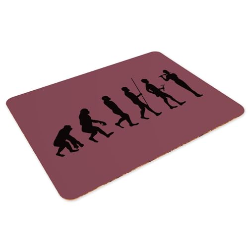 Sets de table en liège rouge contre rayures lot de 4 napperons musique grand format - 3
