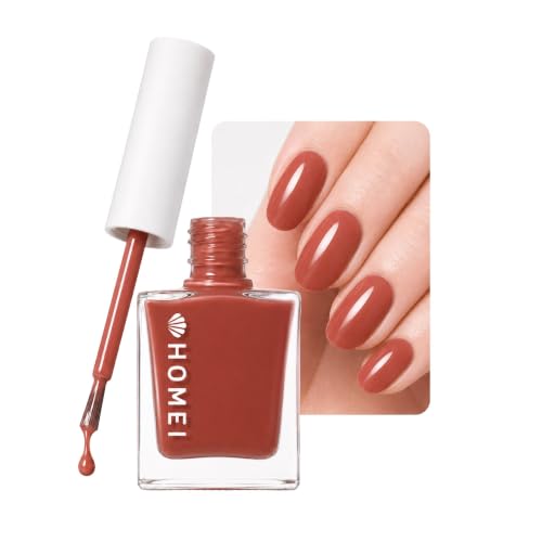 HoMei 5-in-1 Tinted Nail Strengthener, Hardener for Weak Nails,Burnt Sienna | Ai...