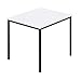 Produktbild Rechtecktisch, Vierkantrohr, 800 x 800 mm weiß/anthrazit