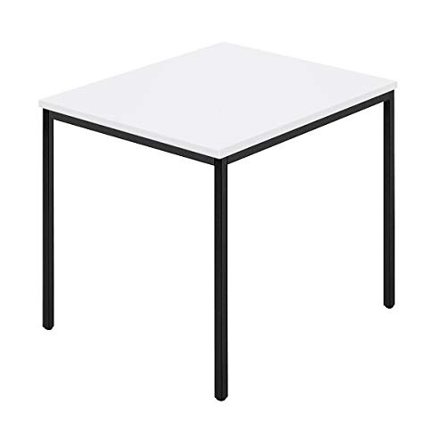 Preisvergleich Produktbild Rechtecktisch, Vierkantrohr, 800 x 800 mm weiß / anthrazit