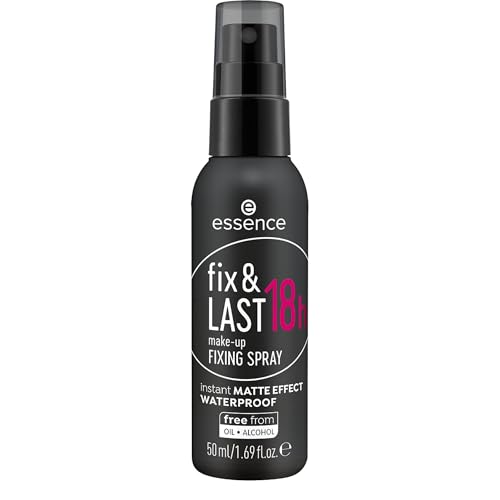 essence fix & LAST 18h make-up FIXING SPRAY, Transparent,...
