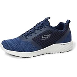 Skechers Bounder, Sneakers Hombre, Navy Mesh/PU/Trim, 42 EU